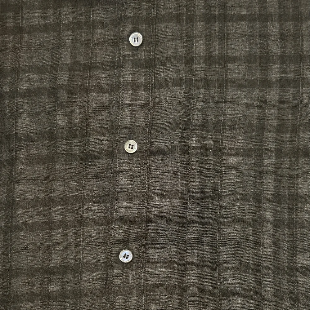 Banana Republic Black Plaid Button Down Shirt